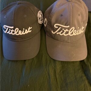 2 for 1 - Titleist Charcoal and Gray Golf Hats